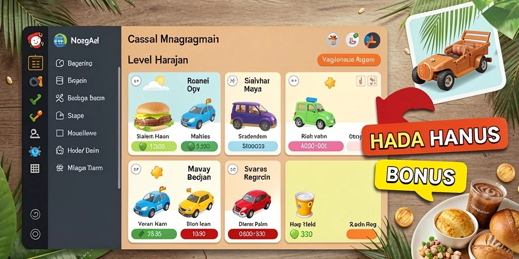 Tampilan menu utama yang menarik dan mudah dinavigasi.